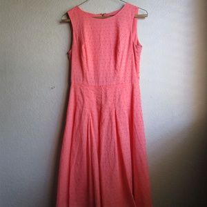 Tommy Hilfiger Spring Coral Pleated Dress